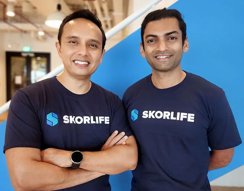 (Kiri ke Kanan) Pendiri dan CEO SkorLife Ongki Kurniawan, Pendiri dan COO SkorLife Karan Khetan.