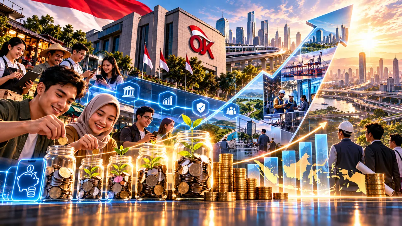 OJK ajak masyarakat tingkatkan rasio menabung guna dorong investasi 50% PDB dan capai target pertumbuhan ekonomi Indonesia 8%.