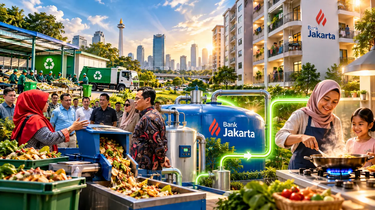 Bank Jakarta tegaskan pengolahan sampah organik menjadi energi terbarukan kini jadi kebutuhan vital ekosistem lingkungan DKI Jakarta.