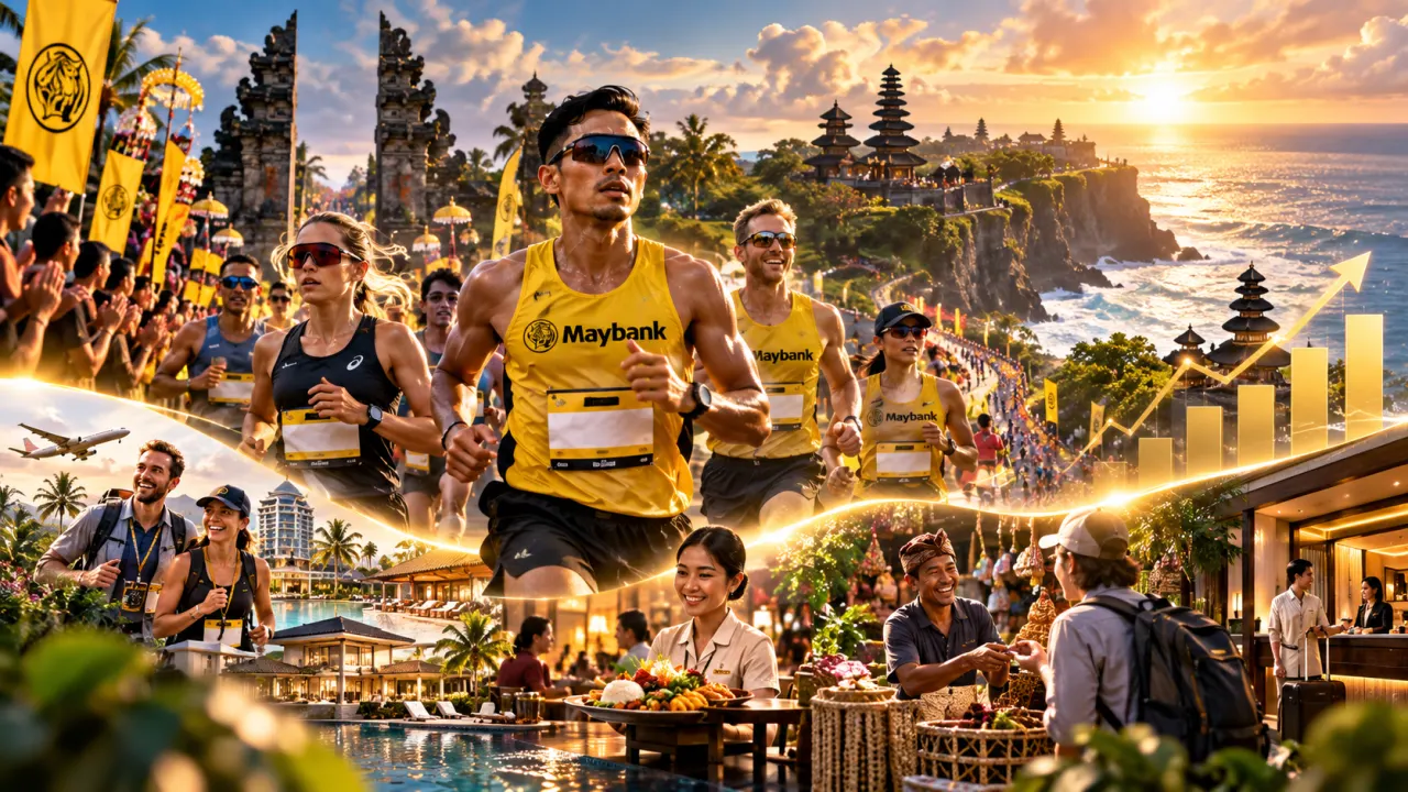Dampak ekonomi langsung Maybank Marathon 2026 melonjak ke Rp229,9 miliar, sementara efek berganda (multiplier effect) mencapai Rp303,5 miliar (naik 34,6%).