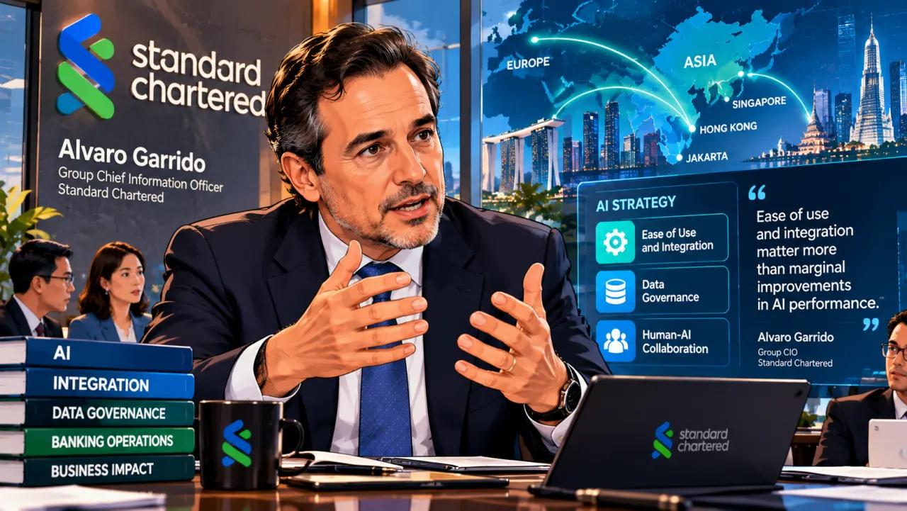 Group CIO Standard Chartered Alvaro Garrido menegaskan pentingnya kemudahan penggunaan dan integrasi AI dibandingkan sekadar mengejar kecanggihan teknologi.