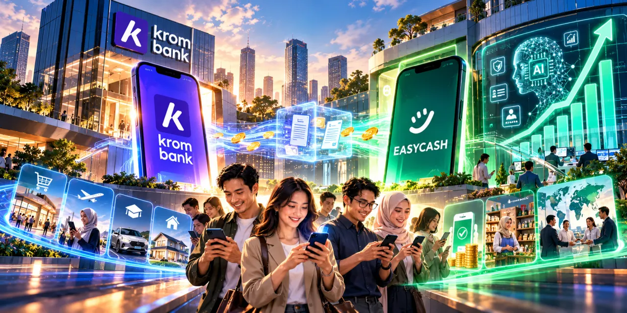 Gandeng Easycash via Loan Channeling, Kredit Krom Bank Melesat 50,4% Tembus Rp11,59 Triliun