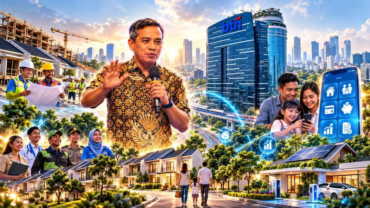 BTN dorong transformasi bisnis perumahan, salurkan KPR Rp552 triliun, tingkatkan pengguna digital jadi 4,3 juta, dan targetkan KPR selesai 5 hari.