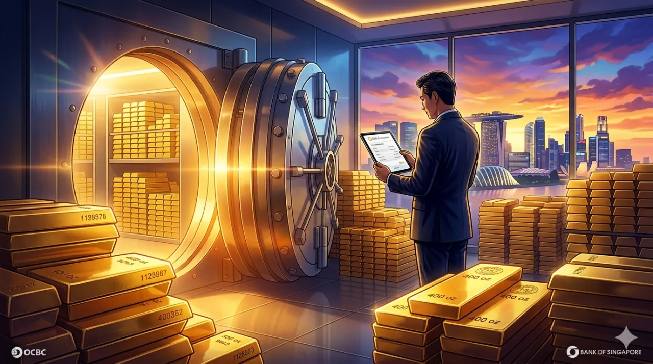 Permintaan Emas Melonjak, OCBC Masuk Bisnis Penyimpanan Bullion Premium