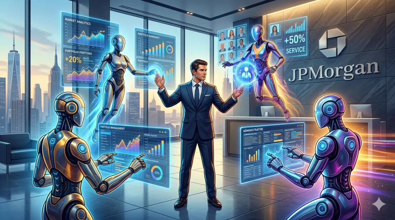 JPMorgan Siapkan Agen AI Otonom, Produktivitas Bankir Diyakini Bisa Naik 50%