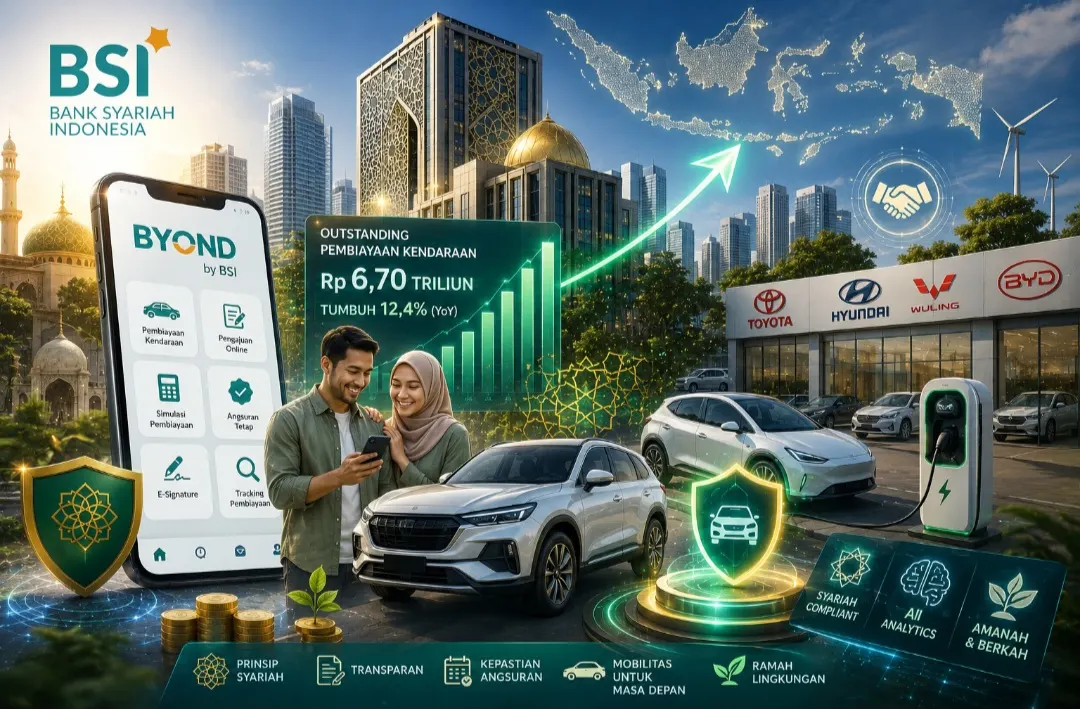 BSI Catat Pembiayaan Kendaraan Syariah Tumbuh 12,4%, Digitalisasi Dorong Permintaan