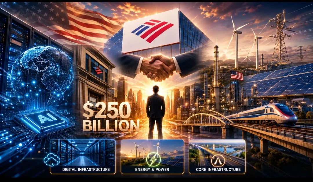 Bank of America Gelontorkan US$250 Miliar Bangun Infrastruktur Digital, Energi, dan Transportasi