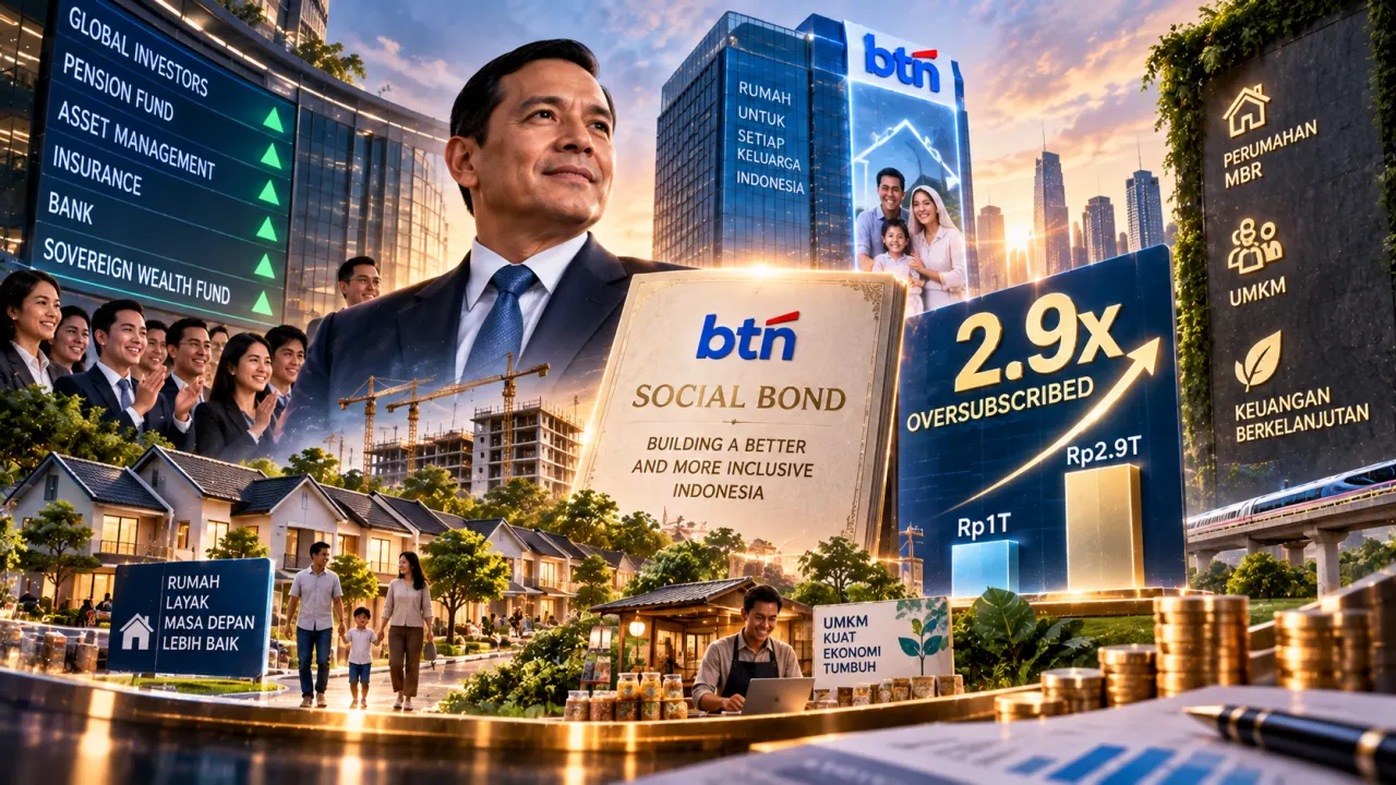 Pemesanan Obligasi Sosial BTN Oversubscribed 2,9 Kali, Nilai Emisi Ditetapkan Rp2 Triliun