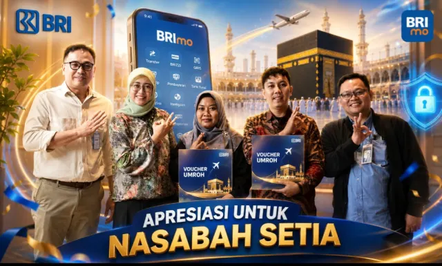 Apresiasi Nasabah Setia, BRI RO 7 Jakarta 2 Serahkan Hadiah Umrah Program BRImo 2026