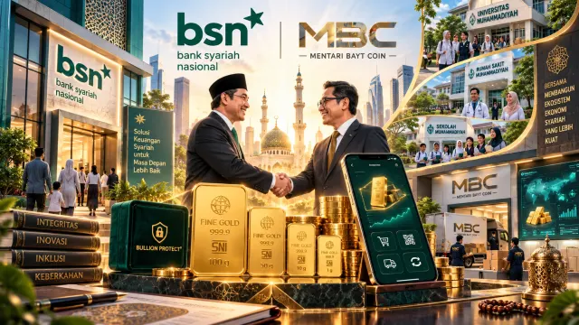 Bank BSN dan Mentari Bayt Coin Kolaborasi Garap Ekosistem Keuangan Syariah Berbasis Emas